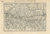 Alsatiae / Alsatia by Bertius / Langenes. Alsace & Rhine valley 1603 old map