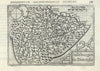 Salisburgensis Diocesis by Bertius / Langenes. The Diocese of Salzburg 1603 map