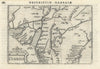 Cambaiae / Cambaia by Bertius / Langenes. Gujarat, India 1603 old antique map