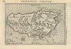 Tercerae / Tercera by Bertius / Langenes. Terceira Island, Azores 1603 old map
