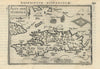 Aity sive Hispaniola by Bertius / Langenes. Haiti & Dominican Republic 1603 map