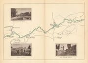RIVER THAMES - Kelmscott - Radcot - Thrup. Harts Weir. TAUNT 1887 old map