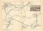 RIVER THAMES Abingdon Sutton Courtney Wittenham Clifton Hampden. TAUNT 1887 map