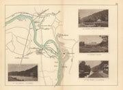 RIVER THAMES - Bourne End - Cookham - Hedsor - Cliveden. TAUNT 1887 old map