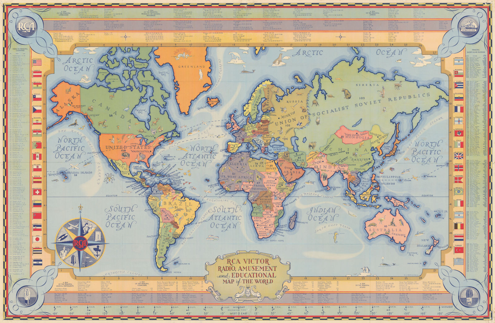 RCA Victor Radio, Amusement and Educational Map of the World