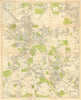 Bacon's Large Scale Plan of Harrow. Edgware Sudbury & Wembley 50x62cm c1925 map
