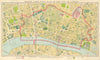 Bacon's Large Scale Plan of the City of London showing Blitz damage c1946 map