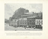 Edinburgh Castle, from the Grassmarket. Scotland 1900 old antique print