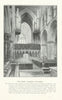 The choir, Glasgow Cathedral. Scotland 1900 old antique vintage print picture