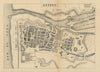 Ostend town city plan. Belgium. BRADSHAW c1853 old antique map chart