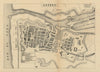 Ostend town city plan. Belgium. BRADSHAW c1853 old antique map chart