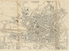 Ghent or Gand town city plan. Belgium. BRADSHAW c1853 old antique map chart