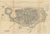 Antwerp or Anvers town city plan. Belgium. BRADSHAW c1853 old antique map