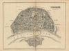 Cologne / Köln town city plan. Germany. BRADSHAW c1853 old antique map chart