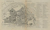 Mayence / Mainz town city plan. Germany. BRADSHAW c1853 old antique map chart