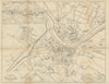 Town city plan of Dresden, Germany. BRADSHAW c1853 old antique map chart