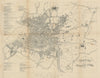 Town city plan of Modern Rome, Italy. BRADSHAW c1853 old antique map chart