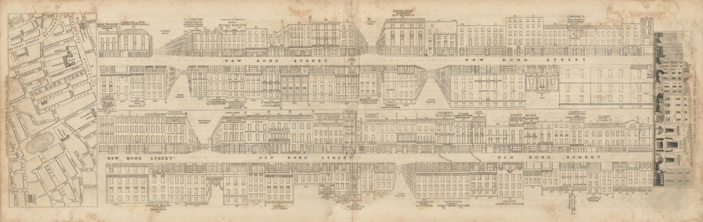 Tallis London Street View #7 Old Bond Street & New Bond Street (South) 1838 map