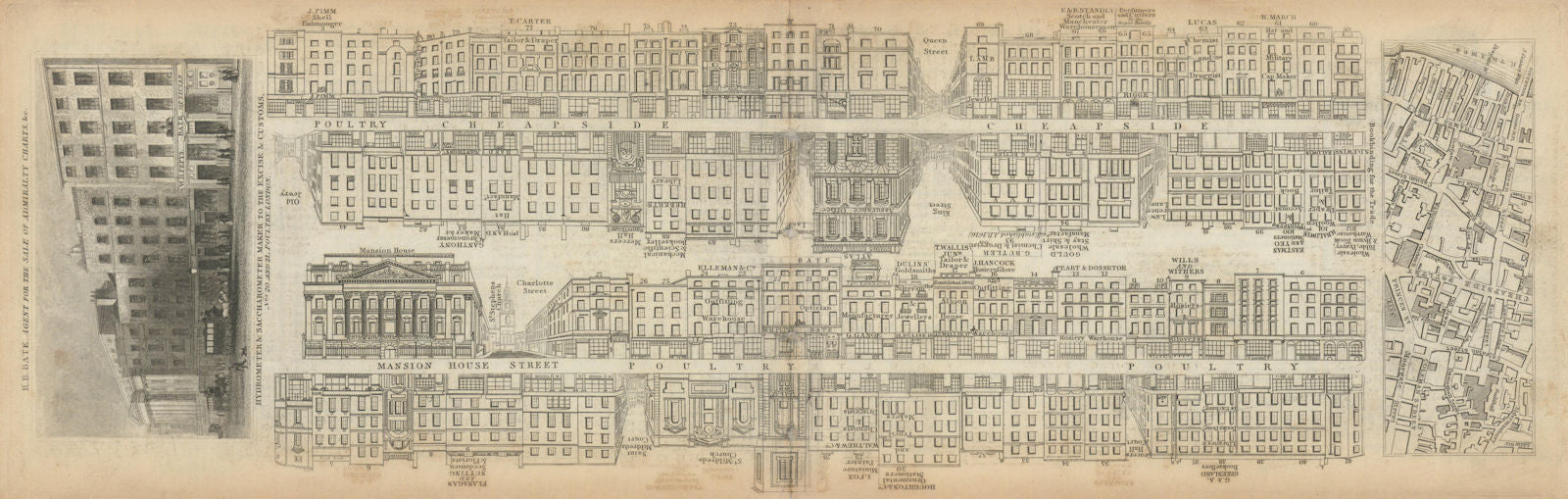 Tallis London Street View #38 Cheapside (East), Poultry & Mansion House ...