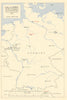 RAF Bombing of Hamburg July-November 1943. World War Two 1961 old vintage map