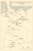 Main German aircraft factories prior to 1939. World War Two 1961 old map