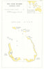 Cocos Islands Southern Atoll 1945. Seaplane anchorages. World War Two 1969 map