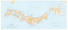 US incendiary bombing of Japanese cities 1945. World War Two 1969 old map