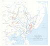 Soviet invasion of Manchuria, August 1945. World War Two 1969 old vintage map