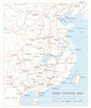China Theatre 1945. Airfields roads railways. World War Two 1969 old map