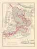 Antique THE LAKES OF KILLARNEY map by Alfred ADLARD. Ireland 1843 old