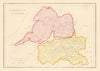 Antique LIMERICK & CLARE county map by Alfred ADLARD. Ireland 1843 old
