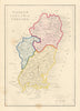 Antique WICKLOW, CARLOW & WEXFORD county map by Alfred ADLARD. Ireland 1843