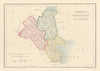 Antique ARMAGH, MONAGHAN & LOUTH county map. ADLARD Northern Ireland Ulster 1843