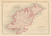 Antique DONEGAL county map by Alfred ADLARD. Ireland 1843 old