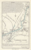 The Cambridge University Boat Club Bumps rowing course by Edward Weller 1888 map