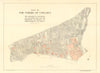 Map of the Parish of Chelsea. Survey of London. 50x69cm 1913 old antique