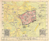 Guide map of Jerusalem. WW2/British Mandate era pictorial city plan. GAUER c1940