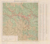 Mussoorie & Landour Guide Map. Survey of India 88x100cm 1968 old vintage