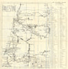 Palestine rail lines, bus routes, Jewish settlements & Arab villages 1935 map