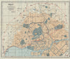 Tokyo town/city plan. Japan antique tourist map 1930 old chart