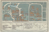 Shiba Park, Tokyo, Japan antique tourist map 1930 old plan chart