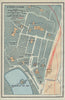 Uyeno Park, Tokyo, Japan antique tourist map 1930 old plan chart