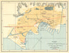 Kobe town/city plan. Japan antique tourist map 1930 old chart