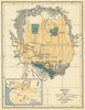 Seoul (Keijo) town/city plan. South Korea. Antique tourist map 1930 old