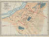 Taihoku (Taipeh/Taipei) town/city plan. Taiwan antique tourist map 1930