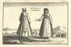 Antique print of Women of Pathmos (Patmos), Aegean, Greece. TOURNEFORT 1718