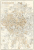 Steimatzky's Jerusalem Old & New Pictorial Map. SHLOMO BEN DAVID 1948