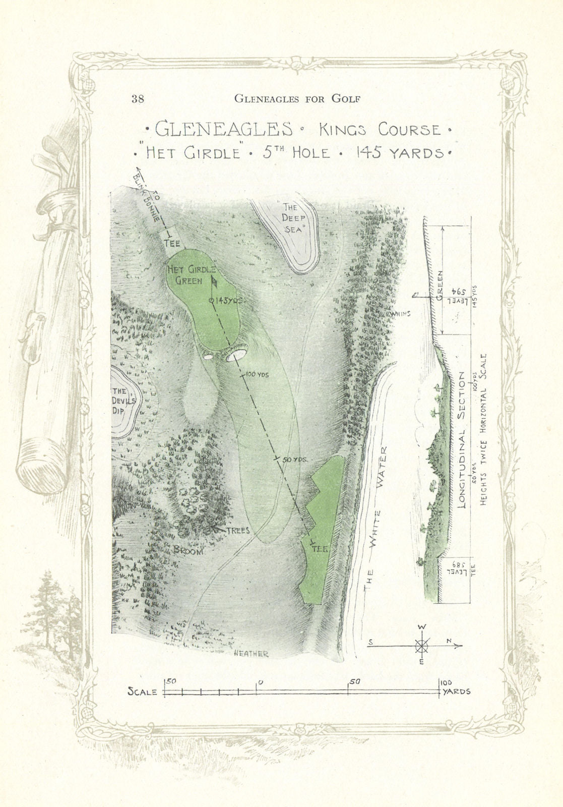 Gleneagles King's Course - plan of the 5th hole 