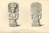 Mexican Antiquities. Female figure. RGS 1837 old antique vintage print picture