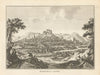View of Marpurg in Cassel. Marburg, Hesse 1787 old antique print picture